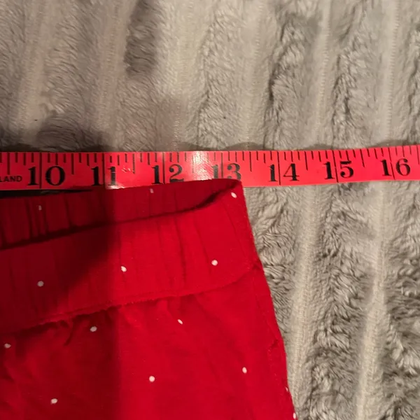 Victoria's Secret Red Polka Dot Pajama Pants Leopard Trim XS Regular - Image 5