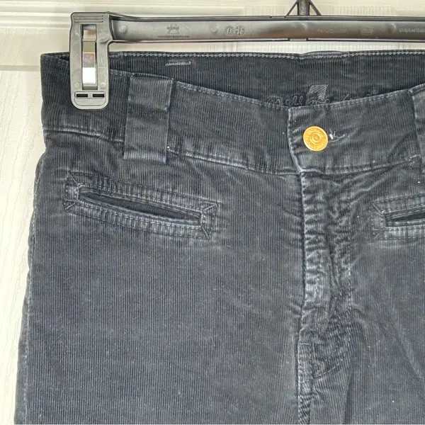 7 For All Mankind Black and Burgundy Corduroy Pants‎ Size 24 - Image 14