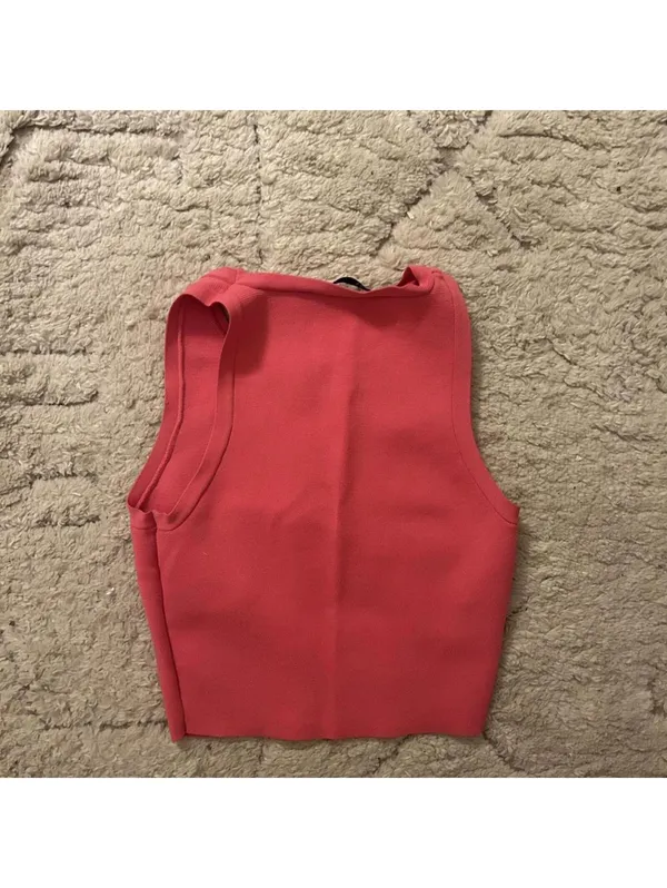 bright pink zara tank top! - Image 2