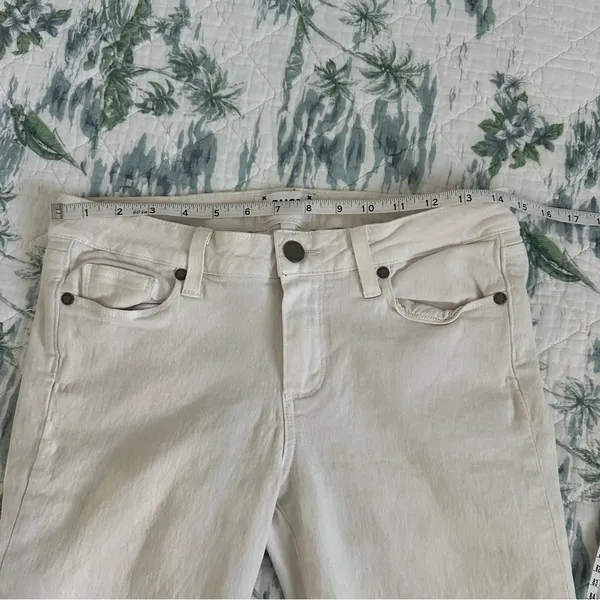Paige Kylie Crop Jeans White 28 Skinny Stretch - Image 11