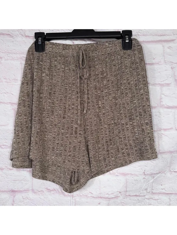 3XL Ribbed Knit Tank Top and Shorts Lounge Set - Image 4