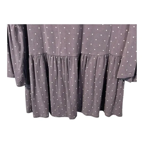 Matilda Jane Perfect in Purple Polka‎ Dot Peplum Bell Sleeve Top Size Medium - Image 4