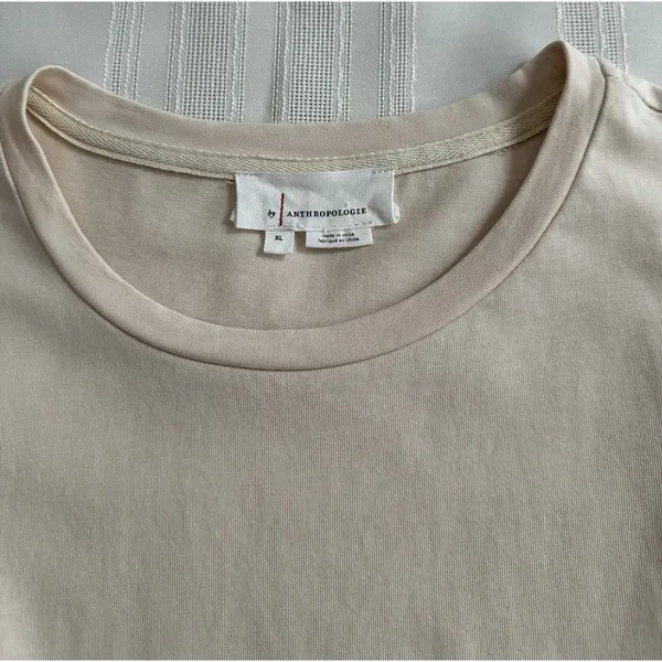 Anthropologie Karina Ruffle Top Size XL 100% Cotton Cream Ruffled Blouse Boho - Image 12
