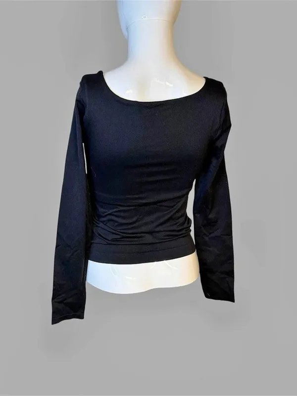 WallFlower Insta Smooth Square Neck Long Sleeve Black Size Medium - Image 4