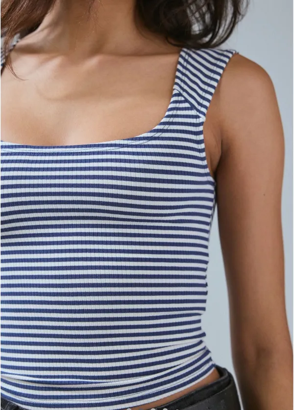 BDG Urban Outfitters ribbed square neck tank top striped - Image 3