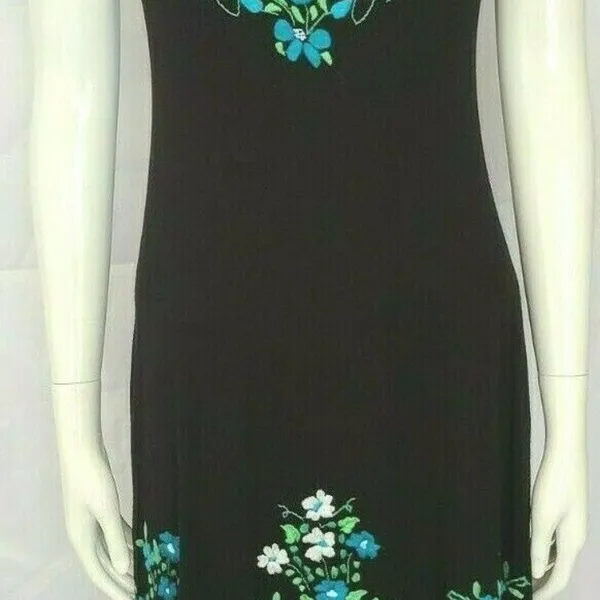 Karen Kane Embroidered Flowers Knit Fit Flare Dress XS‎ - Image 3