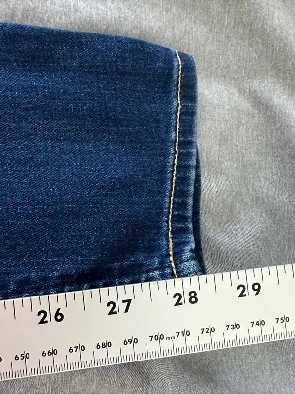 7 For All Mankind Maternity Skinny Jeans Size 26 Dark Wash Full Belly Panel - Image 8