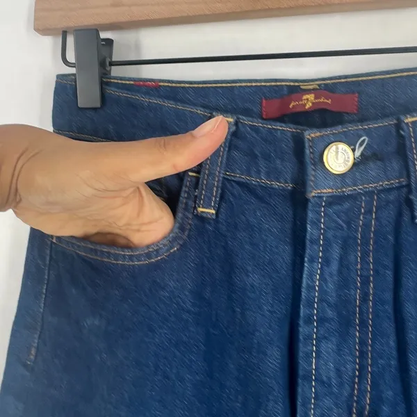 7‎ For All Mankind Straight Jeans Womens 26 Blue Denim Cotton Straight High Rise - Image 3