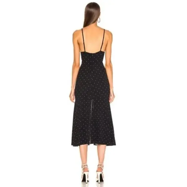 Alice McCall Oscar Ruched Polka Dot Midi‎ Dress Women's Size 6 - Image 3
