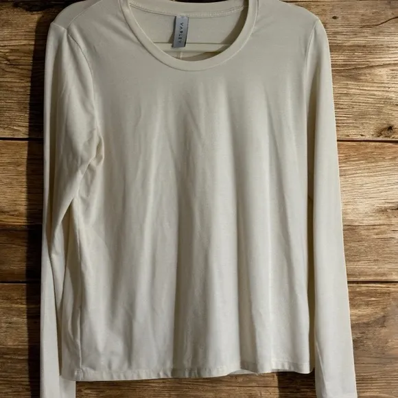 Varley Long Sleeve Tee Womens S Cream Crew‎ Neck Activewear Stretch - Image 11
