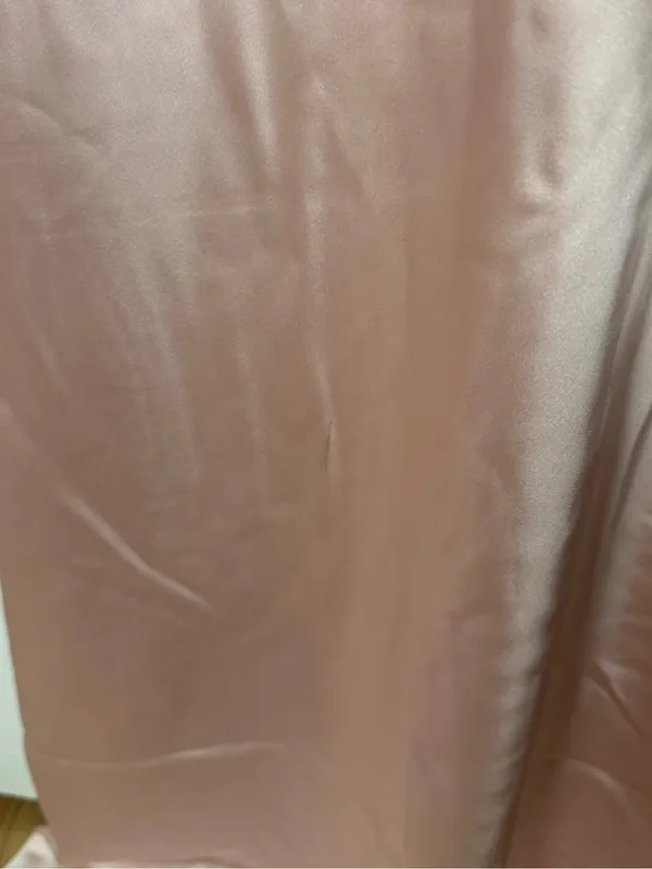 House of CB Kira Blush Pink Satin Gathered Maxi Dress XS - Image 6