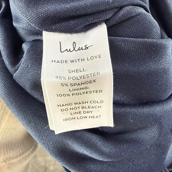 Lulus Elegant Era Velvet‎ One-Shoulder Maxi Dress in Dark Slate Blue Size Medium - Image 6