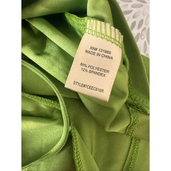 Inspired Hearts Green Satin Ruched Side Bodycon Dress – Size M - Image 6