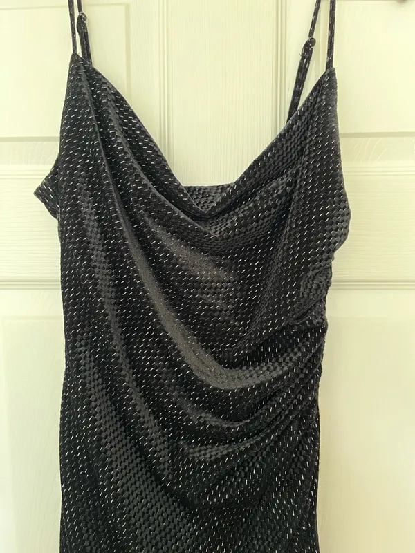Laundry by Shelli Segal velvet black sparkle dress - Image 5