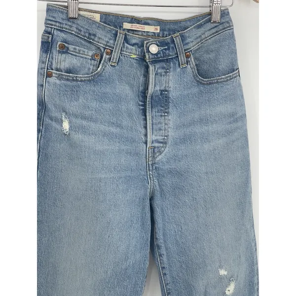 Levi's Women's‎ Ribcage Straight Ankle Premium Jeans Button Fly Size 26 Q0019 - Image 2