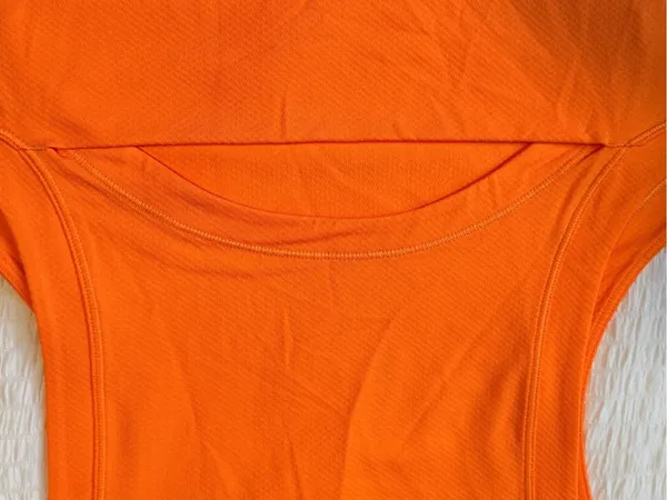 Lululemon Open-Back Cropped Training Tank Top - Vibrant Orange - Image 5