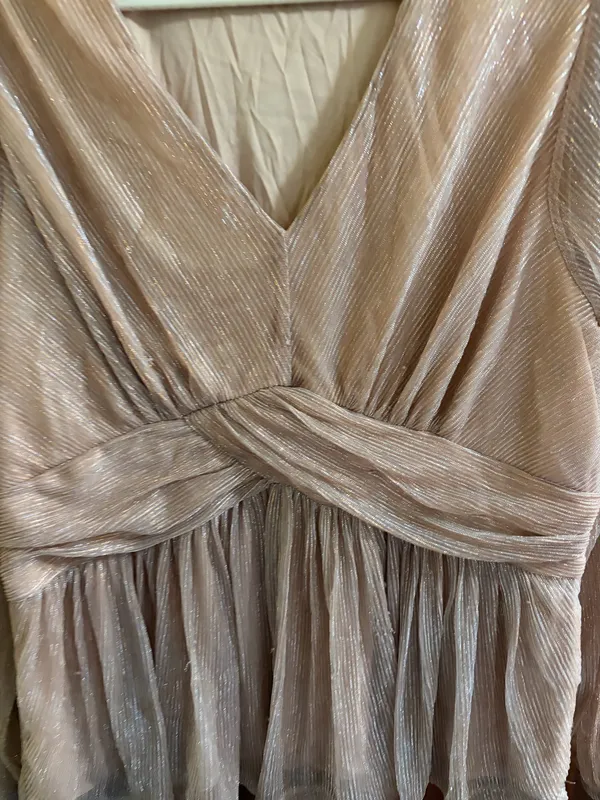 Maurice’s Shimmery Blush Twist-Front v-neck blouse - Image 2