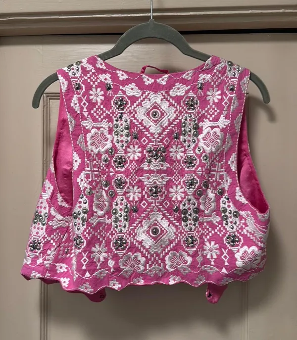 Free People Embroidered Bohemian Vest - Image 2
