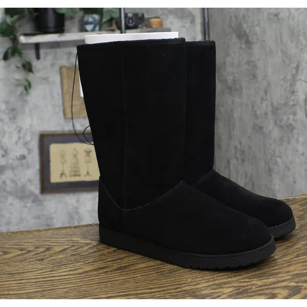 NEW Universal Thread Womens Sarah Suede Shearling Winter Boots 91467407 Black 7M - Image 5