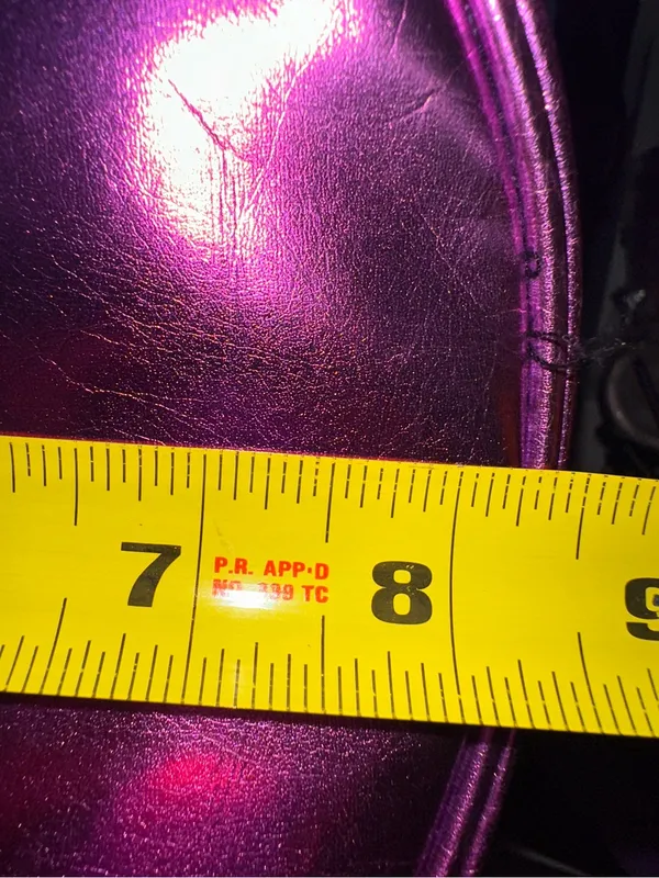 Triple Flip Metallic Purple Cylinder Duffel Tote Bag women girls Medium 13" 8.5" - Image 8