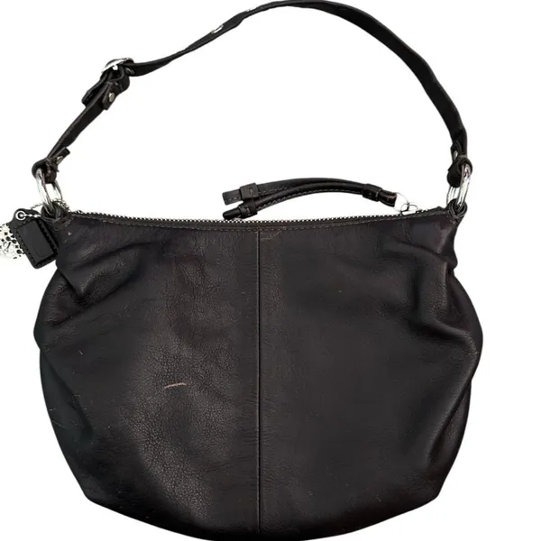 Coach Vintage Black/Brown Leather Mini Shoulder Bag - Image 3
