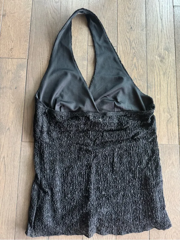 Black Halter One-Piece Top - Image 3