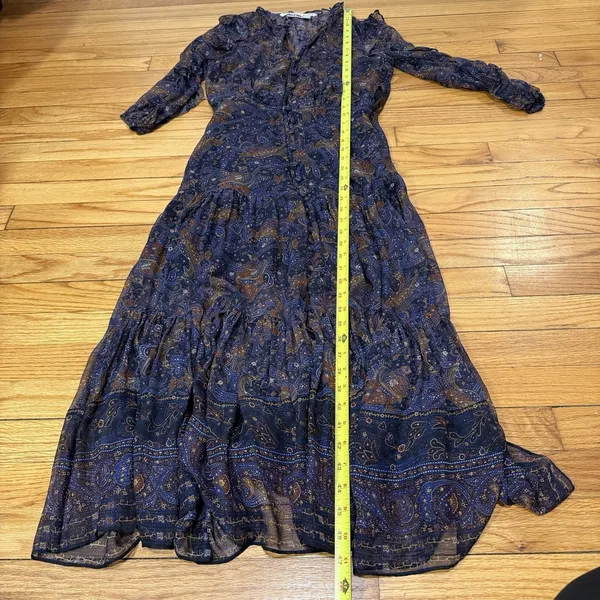 Veronica Beard Sabina Silk Boho Floral Maxi‎ Dress - Image 9