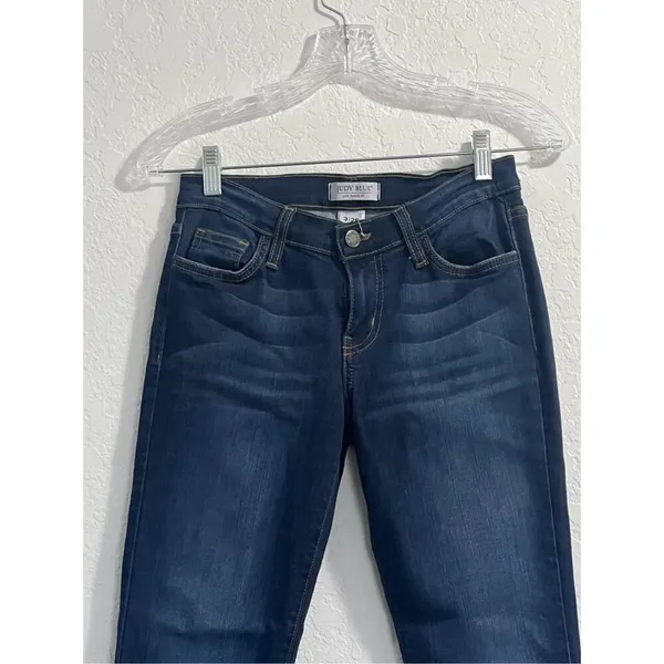 JUDY BLUE #8390 Medium Wash Low Rise Skinny Denim Blue Jeans 3 26 - Image 2