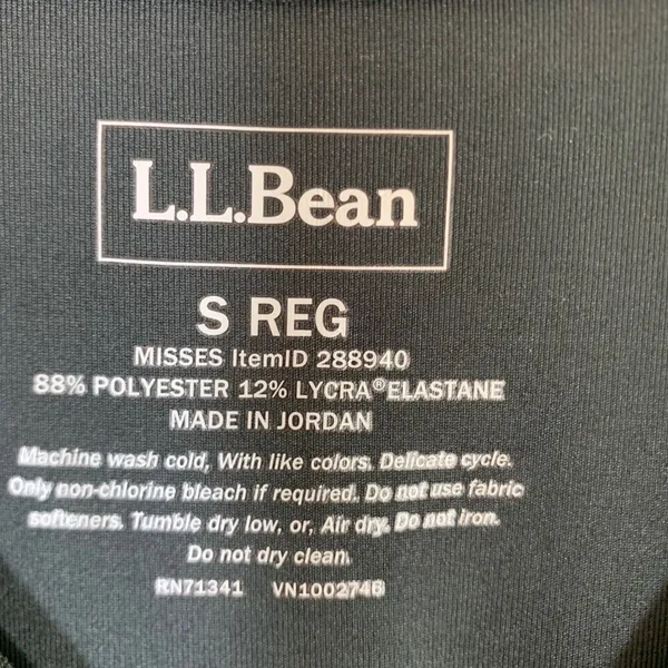 LL Bean Womens Black Active Sleeveless Dress Stretch Pockets 288940 Small LBD - Image 2