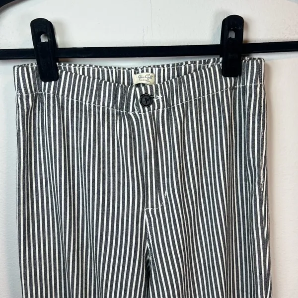Brandy Melville John Galt Tilden Pants Black White Stripe High Rise School Small - Image 2