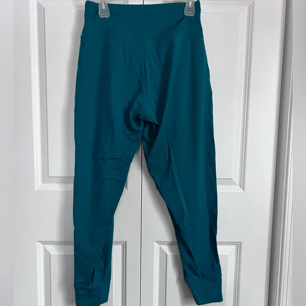 Teal women’s Athletic Pants jogger style with pockets Blue Size M - Image 3