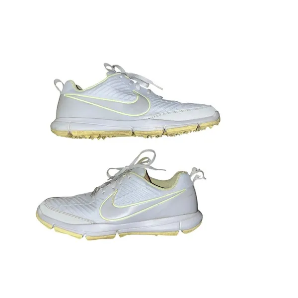 Nike Golf Shoes Womens 9.5 White Gray Lime AA1846-001 Spikeless Lace-Up - Image 11