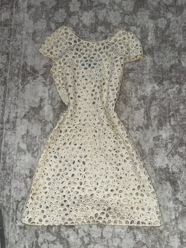 Vintage Prada 100% Cotton Crochet Dress - Image 3