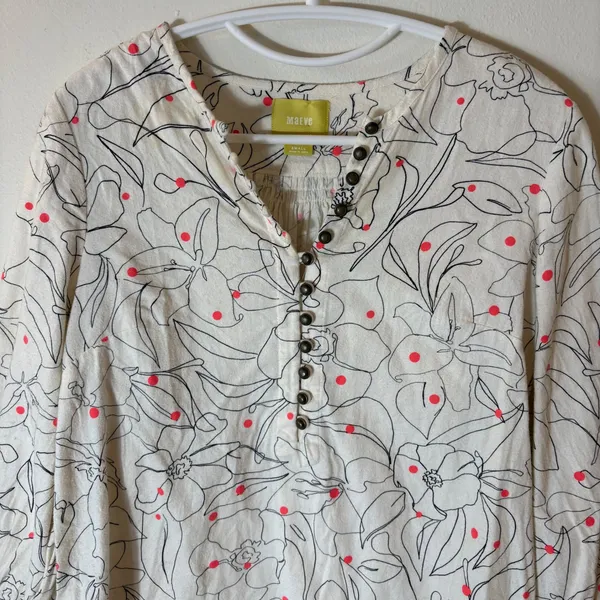 Maeve‎ Anthropologie Bethesda Floral Flannel Top Size Small - Image 3