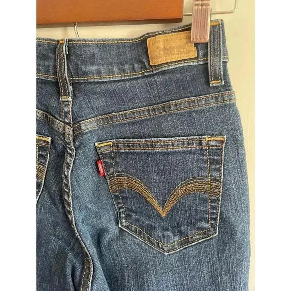 Women's Levi's Perfectly Slimming Straight 512‎ Jeans - Size 24 Blue Size 2 0264 - Image 6