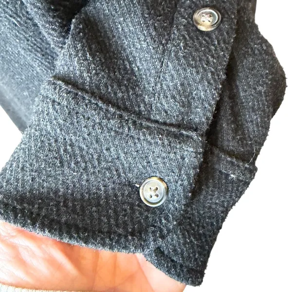 Faherty Dress Women Small Black Heathered Twill Knit Legend‎ Sweater Shirt Dress - Image 8