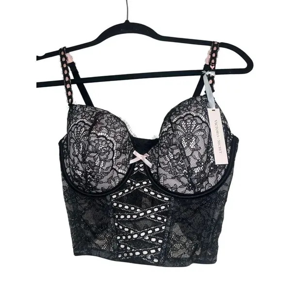 ✨Victoria's Secret Lightly-Lined Heritage Ribbon Slot Sz S-DD Bra✨ - Image 5