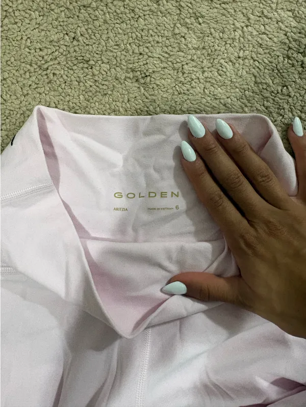 Golden Aritzia Butter Shorts - Image 3