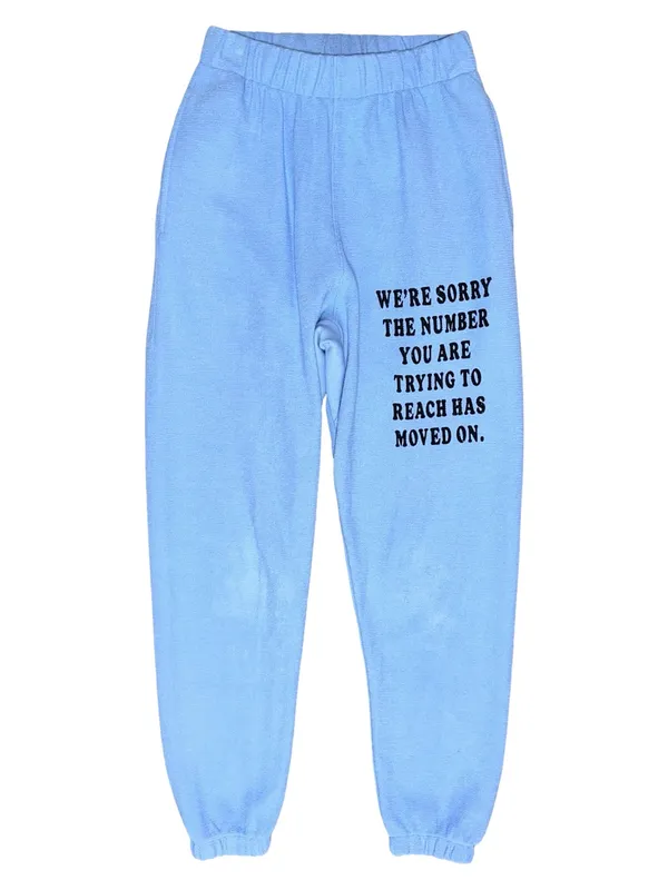 Boys Lie Women’s Size XS Light Blue 1-800 Revamped Rhinestone Track Joggers - Image 4