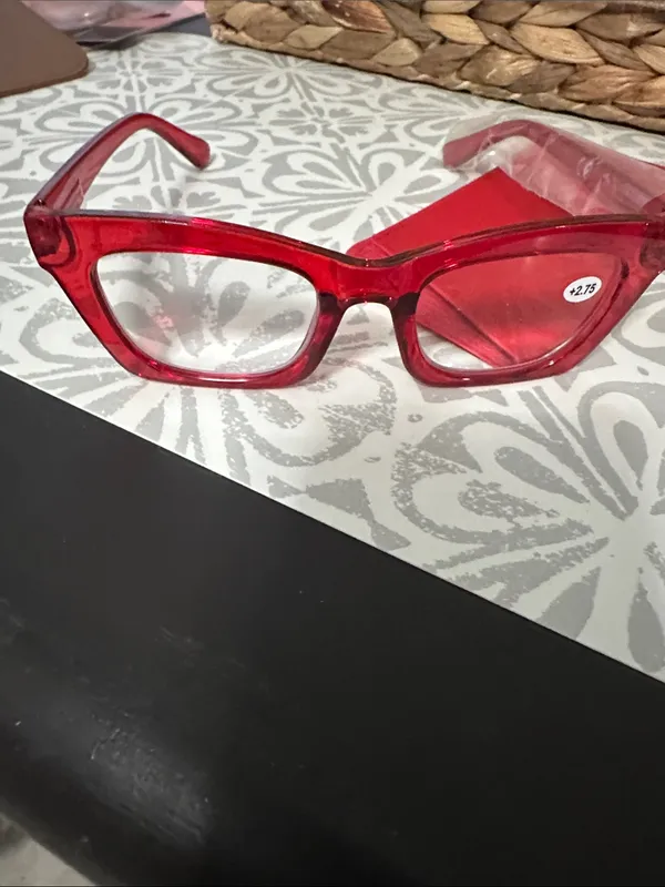 Red Reading Glasses with Matching Case - Image 5