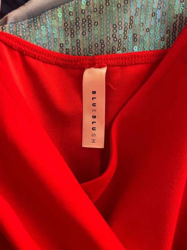 Blue blush red mini dress - Image 4