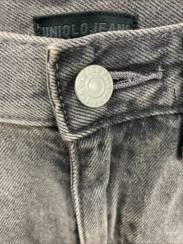 UNIQLO Barrel Silhouette Jeans Wide Leg Denim Gray 24 Low Rise Women 139864 - Image 5