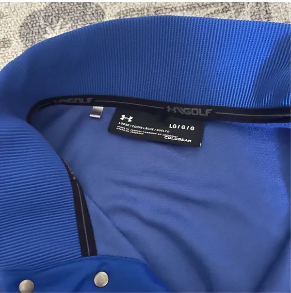 Under Armour Men’s Polo in Vibrant Blue - Image 3