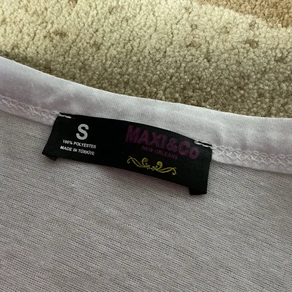 Maxi & Co Lagenlook Voodoo Graphic Tunic Women S White Sugar Skull Rose‎ Top - Image 4