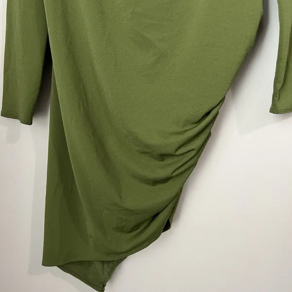 Abercrombie & Fitch Women's Small‎ Asymmetrical Ruched Long Sleeve Mini Dress - Image 8