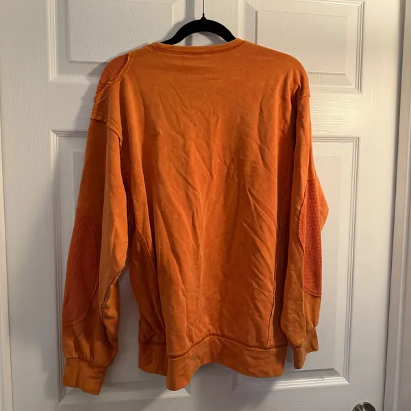 Orange S/M Boho Mineral Wash Oversized Casual‎ sweatshirt - Image 4
