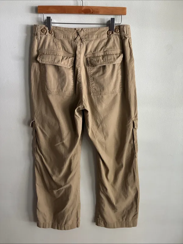 Universal Thread Cargo Pants Womens 10 Khaki Tan Utility Relaxed Straight Leg - Image 4