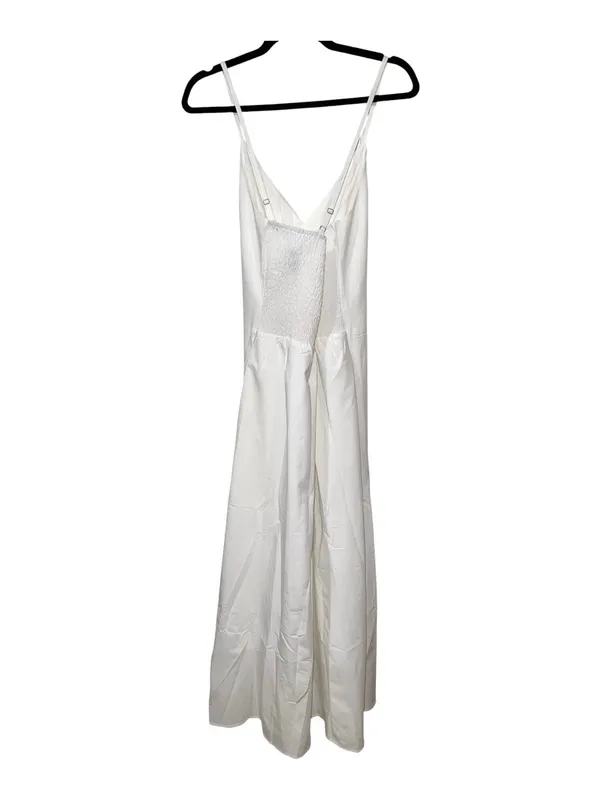 BTFBM White Cutout Maxi Dress Size Large Slit Pockets Adjustable Straps NWT - Image 4