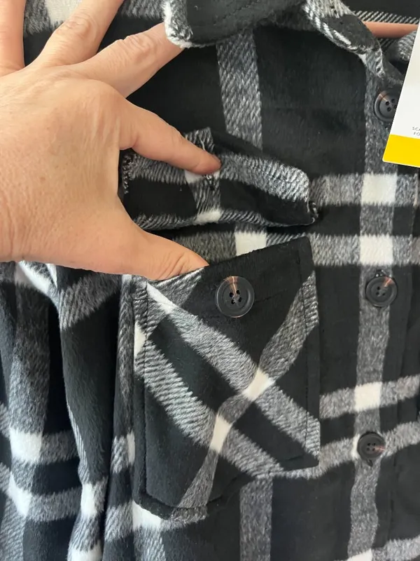Member's Mark‎ Women's Shacket Sz M Button Down Chest Pocket - Image 4