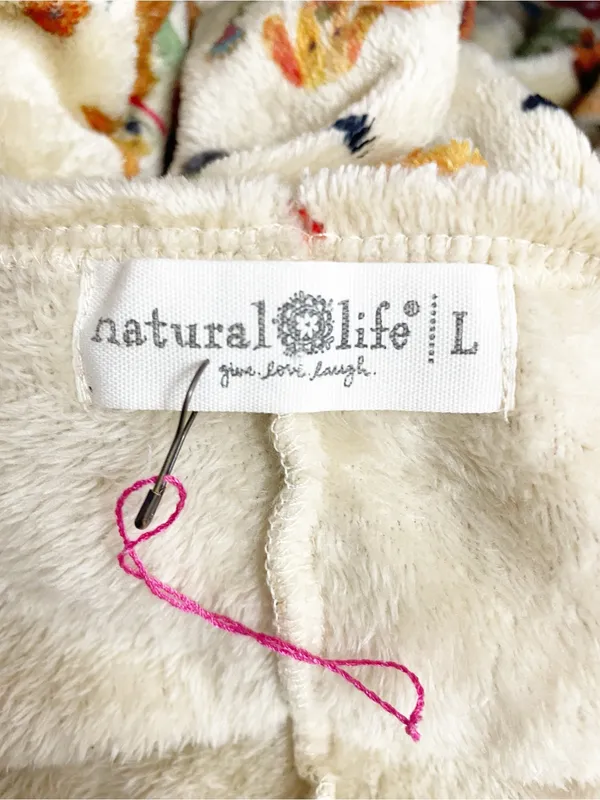 Natural Life Dog Park One Piece Pajamas Large Plush Fleece Dog Print Jumpsuit - Image 12